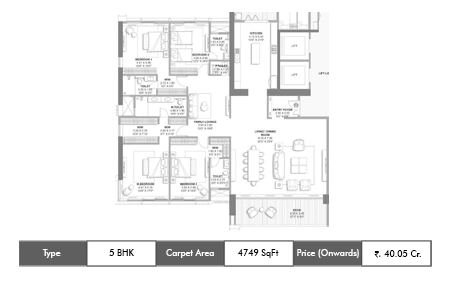 5 BHK-4749 SqFt